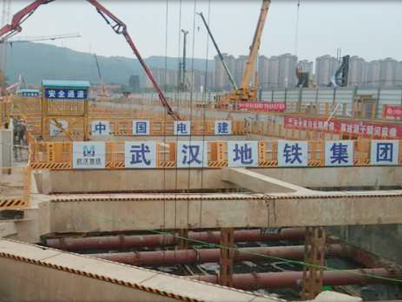 中国水电七局武汉市轨道交通16号线工程施工现场
